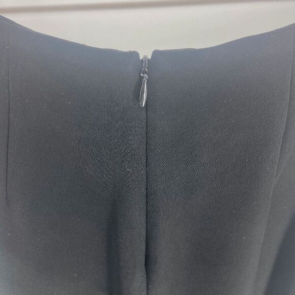 Yigal Azrouel Crepe Womens Jet Black New Wide Leg Trouser Pant 0 - Picture 7 of 8